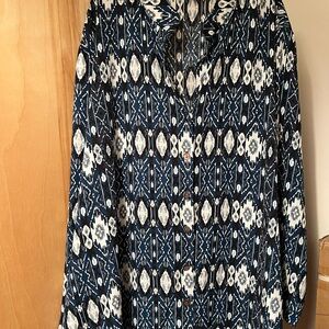 EUC Harper Greer boutique Ikat print tunic, oversized, size XL